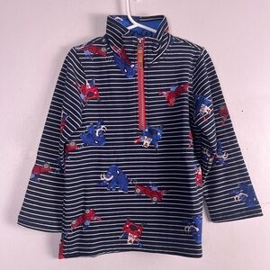 New Joules Boys’ Dale Half Zip Sweatshirt Size 5 Years